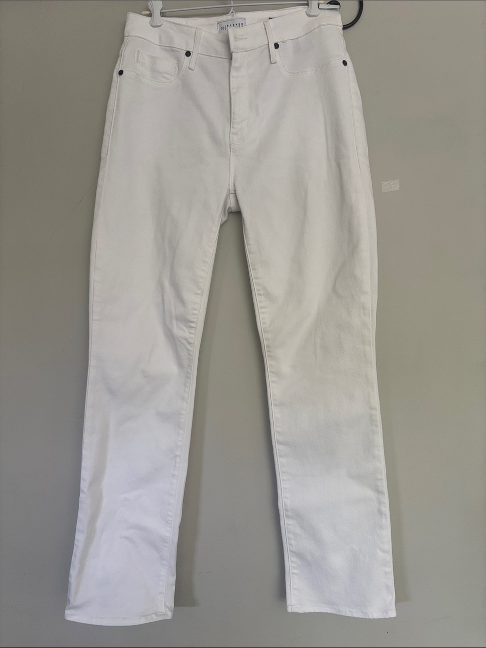Parker Smith White Straight Leg Jeans